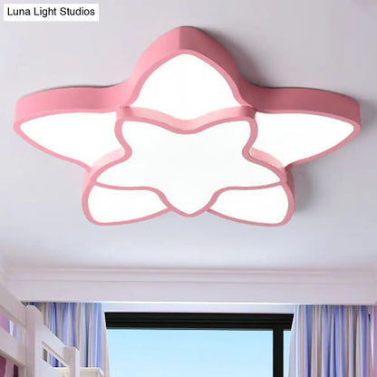 DecorBites™ Cartoon Star Flush Ceiling Light Fixture - Acrylic Light for Kindergarten