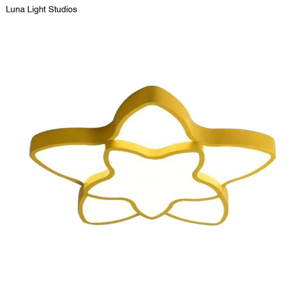 DecorBites™ Cartoon Star Flush Ceiling Light Fixture - Acrylic Light for Kindergarten