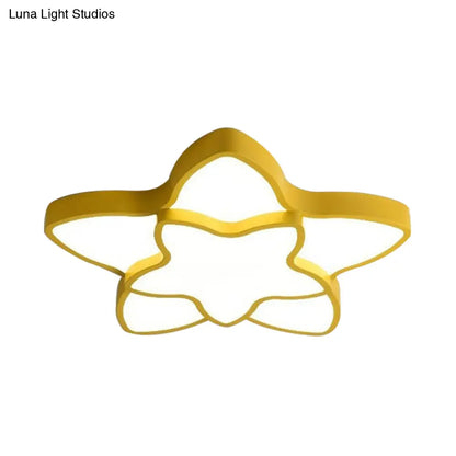 DecorBites™ Cartoon Star Flush Ceiling Light Fixture - Acrylic Light for Kindergarten