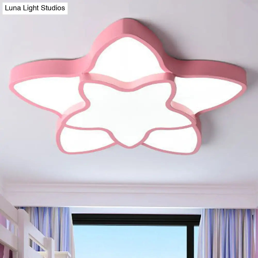 DecorBites™ Cartoon Star Flush Ceiling Light Fixture - Acrylic Light for Kindergarten