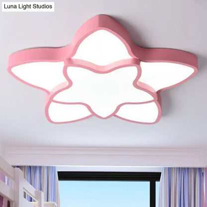 DecorBites™ Cartoon Star Flush Ceiling Light Fixture - Acrylic Light for Kindergarten