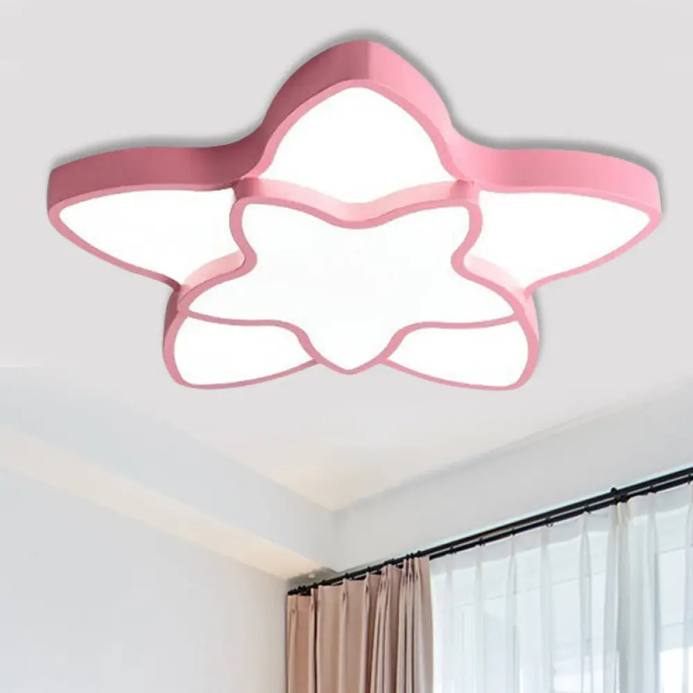DecorBites™ Cartoon Star Flush Ceiling Light Fixture - Acrylic Light for Kindergarten