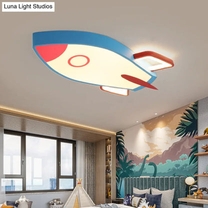 DecorBites™ Cartoon Style Blue LED Ceiling Light with Flush Mount - Perfect for Bedroom and Warm/White Light Options