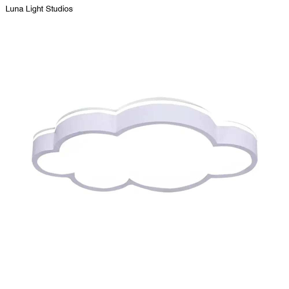 DecorBites™ Cartoon Style LED Pendant Light for Bedroom Ceiling - Yellow/White Cloud Shade, Acrylic and Metal