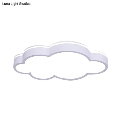 DecorBites™ Cartoon Style LED Pendant Light for Bedroom Ceiling - Yellow/White Cloud Shade, Acrylic and Metal