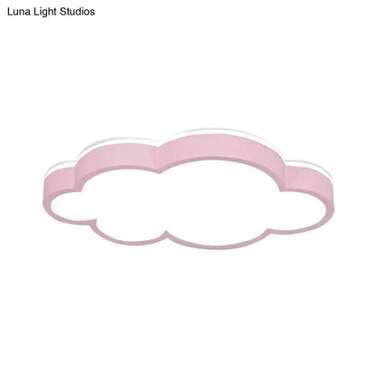 DecorBites™ Cartoon Style LED Pendant Light for Bedroom Ceiling - Yellow/White Cloud Shade, Acrylic and Metal