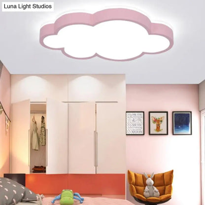 DecorBites™ Cartoon Style LED Pendant Light for Bedroom Ceiling - Yellow/White Cloud Shade, Acrylic and Metal