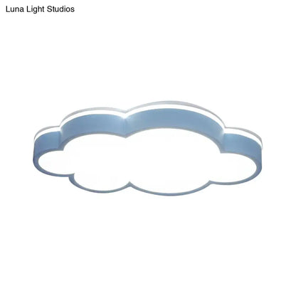 DecorBites™ Cartoon Style LED Pendant Light for Bedroom Ceiling - Yellow/White Cloud Shade, Acrylic and Metal