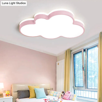 DecorBites™ Cartoon Style LED Pendant Light for Bedroom Ceiling - Yellow/White Cloud Shade, Acrylic and Metal