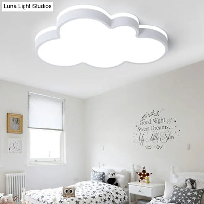 DecorBites™ Cartoon Style LED Pendant Light for Bedroom Ceiling - Yellow/White Cloud Shade, Acrylic and Metal
