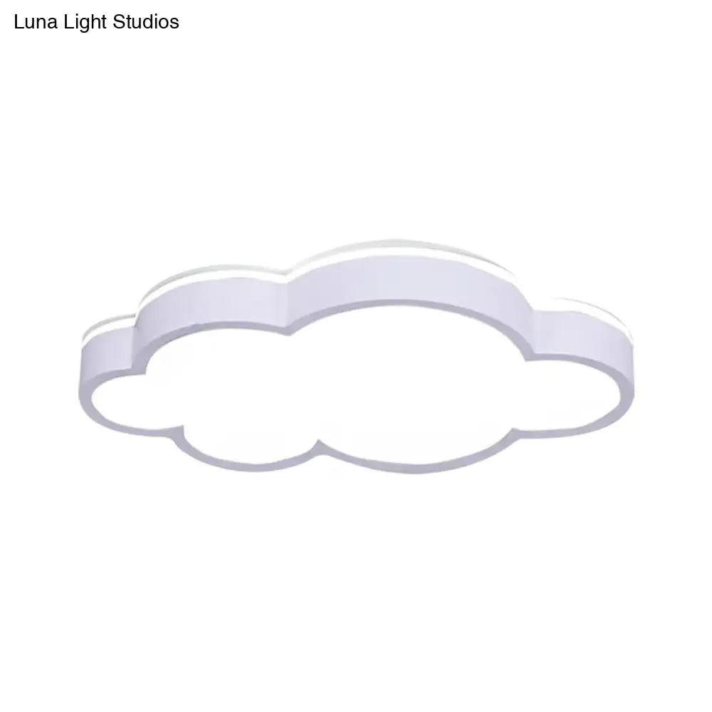 DecorBites™ Cartoon Style LED Pendant Light for Bedroom Ceiling - Yellow/White Cloud Shade, Acrylic and Metal