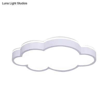DecorBites™ Cartoon Style LED Pendant Light for Bedroom Ceiling - Yellow/White Cloud Shade, Acrylic and Metal