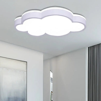 DecorBites™ Cartoon Style LED Pendant Light for Bedroom Ceiling - Yellow/White Cloud Shade, Acrylic and Metal