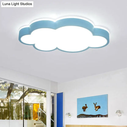 DecorBites™ Cartoon Style LED Pendant Light for Bedroom Ceiling - Yellow/White Cloud Shade, Acrylic and Metal