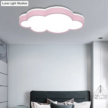 DecorBites™ Cartoon Style LED Pendant Light for Bedroom Ceiling - Yellow/White Cloud Shade, Acrylic and Metal