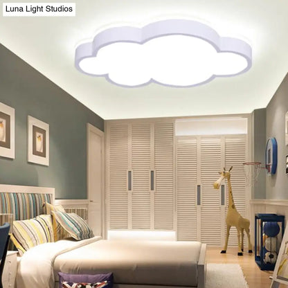 DecorBites™ Cartoon Style LED Pendant Light for Bedroom Ceiling - Yellow/White Cloud Shade, Acrylic and Metal