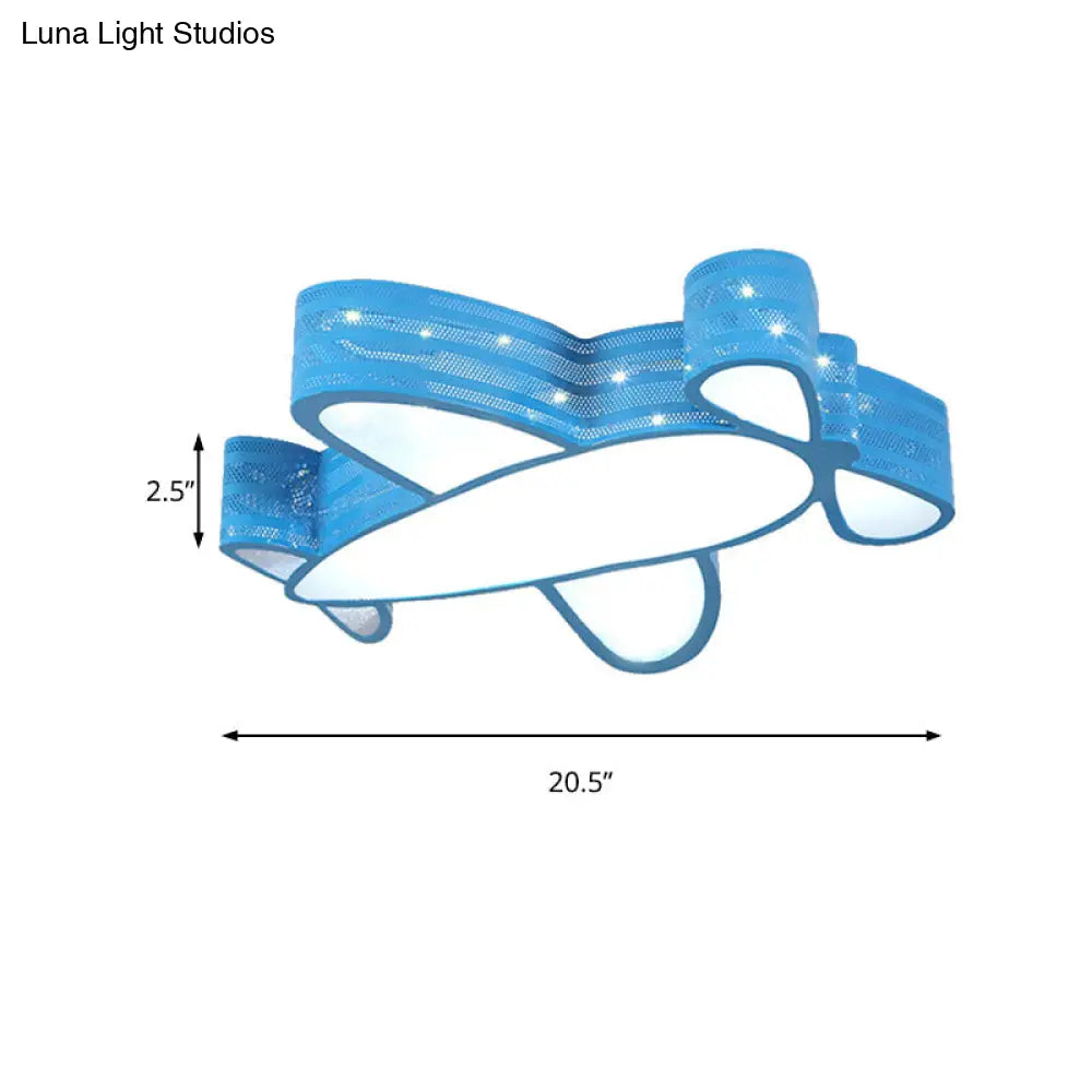 Lámpara de techo DecorBites™ con forma de avión de hélice estilo dibujos animados para la habitación de los niños