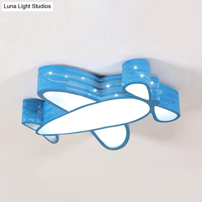 Lámpara de techo DecorBites™ con forma de avión de hélice estilo dibujos animados para la habitación de los niños