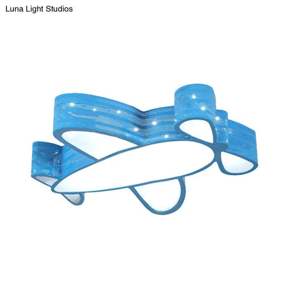 Lámpara de techo DecorBites™ con forma de avión de hélice estilo dibujos animados para la habitación de los niños