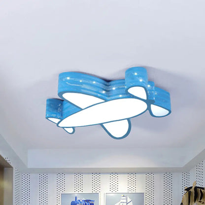 Lámpara de techo DecorBites™ con forma de avión de hélice estilo dibujos animados para la habitación de los niños