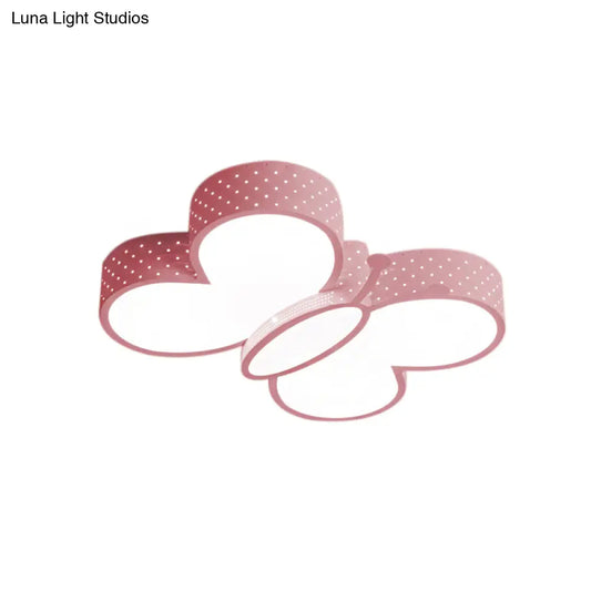 DecorBites™ Cartoon Stylish Butterfly Flush Ceiling Light LED Flush Mount Lamp for Bedroom - Metallic Blue/Pink (Warm/White Light)
