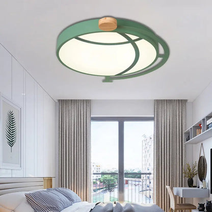 DecorBites™ Cartoon Tellurion Flush Mount LED Ceiling Light in Green/Gray - Acrylic Finish for Bedrooms