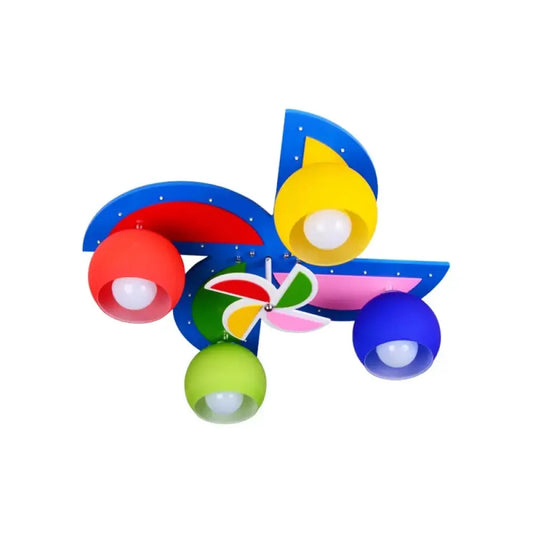 DecorBites™ Cartoon Toy Windmill Ceiling Lamp with Globe Shade - Perfect for Kindergarten and Playrooms