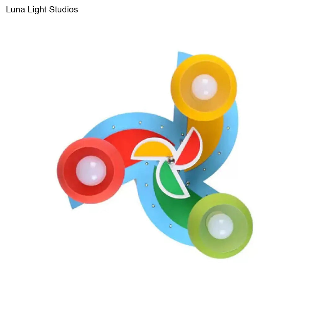 DecorBites™ Cartoon Toy Windmill Ceiling Lamp with Globe Shade - Perfect for Kindergarten and Playrooms