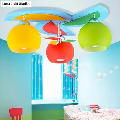 DecorBites™ Cartoon Toy Windmill Ceiling Lamp with Globe Shade - Perfect for Kindergarten and Playrooms