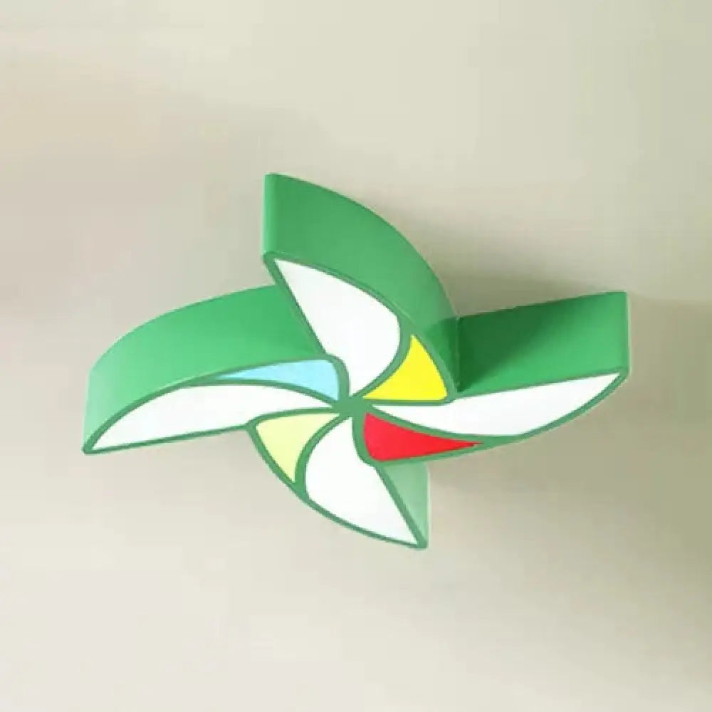 Lámpara de techo DecorBites™ con forma de molino de viento de juguete para jardín de infancia – Lámpara empotrada de acrílico y metal