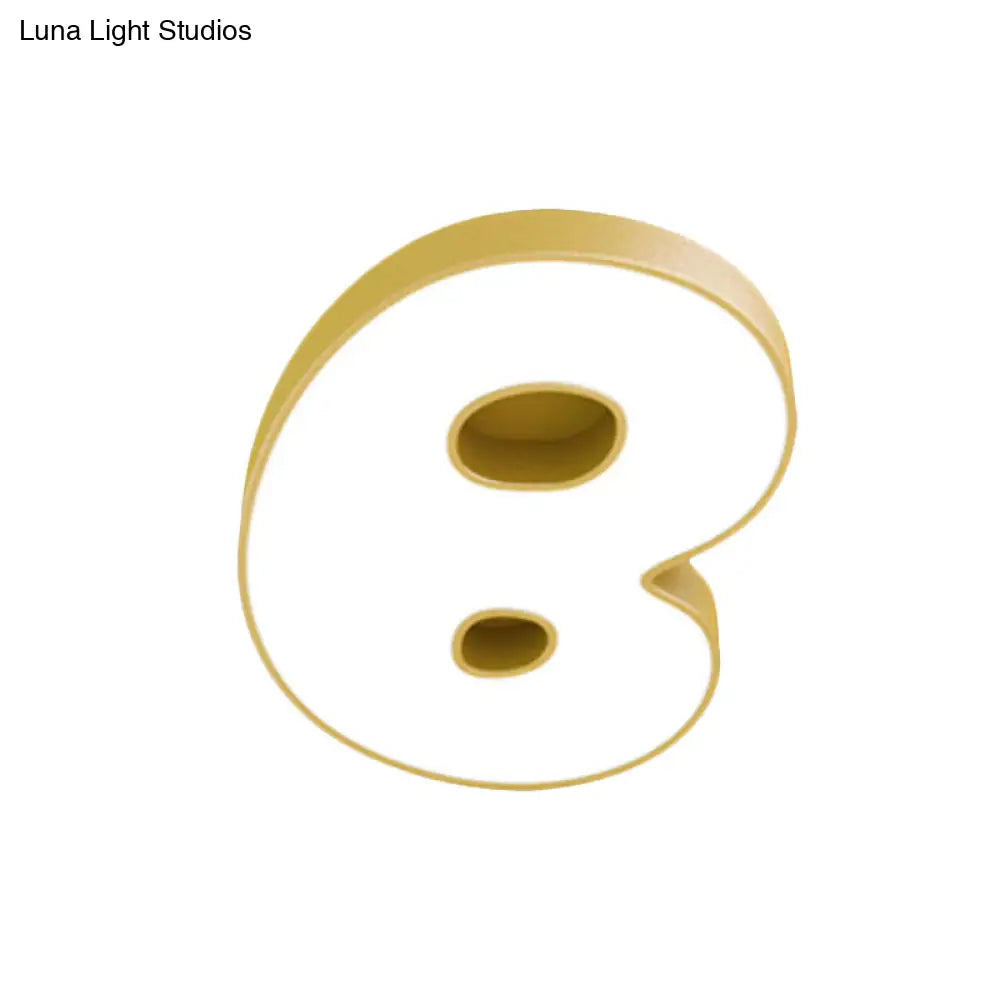 Lámpara de techo infantil DecorBites™ DecorBites™ blanca con diseño de dibujos animados y pantalla acrílica