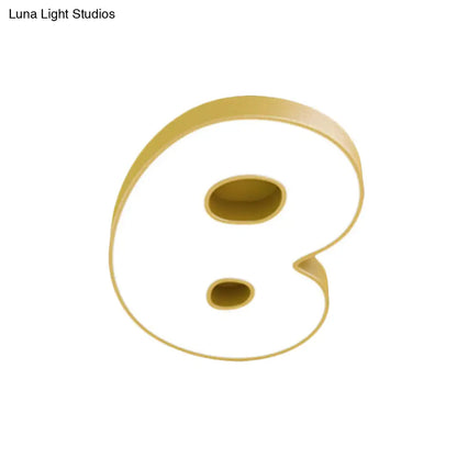 Lámpara de techo infantil DecorBites™ DecorBites™ blanca con diseño de dibujos animados y pantalla acrílica