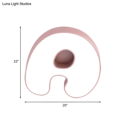 Lámpara de techo infantil DecorBites™ DecorBites™ blanca con diseño de dibujos animados y pantalla acrílica