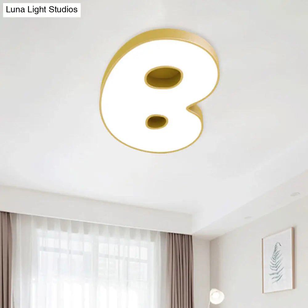 Lámpara de techo infantil DecorBites™ DecorBites™ blanca con diseño de dibujos animados y pantalla acrílica