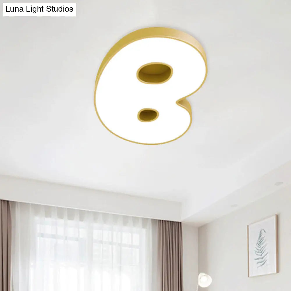 Lámpara de techo infantil DecorBites™ DecorBites™ blanca con diseño de dibujos animados y pantalla acrílica