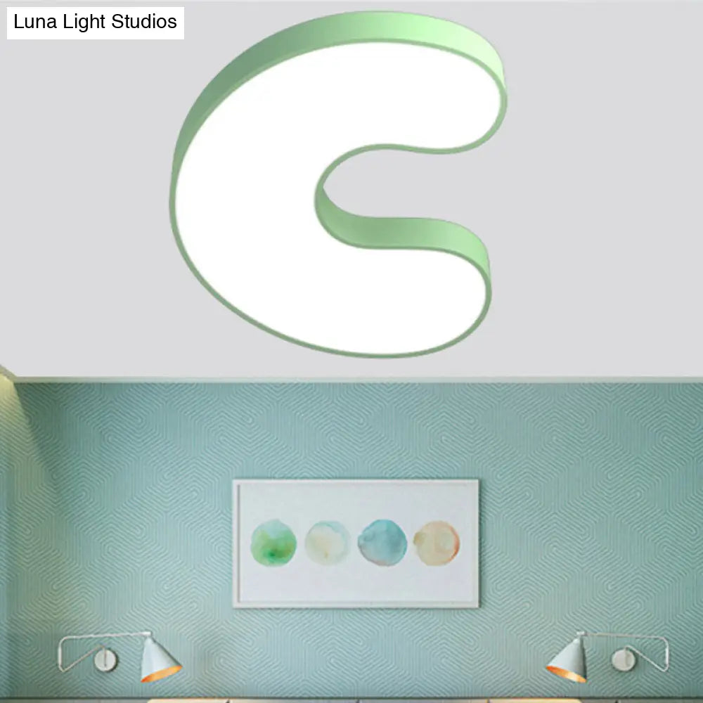 Lámpara de techo infantil DecorBites™ DecorBites™ blanca con diseño de dibujos animados y pantalla acrílica