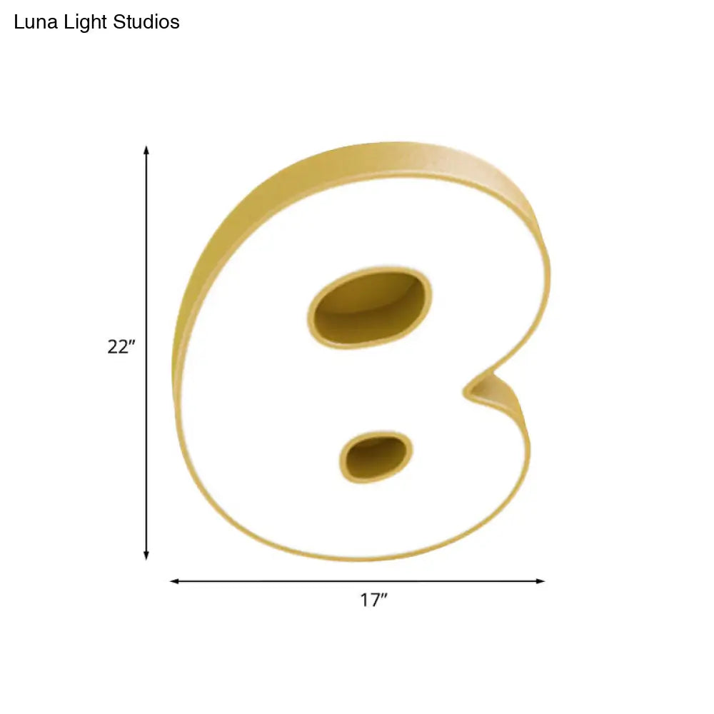 Lámpara de techo infantil DecorBites™ DecorBites™ blanca con diseño de dibujos animados y pantalla acrílica