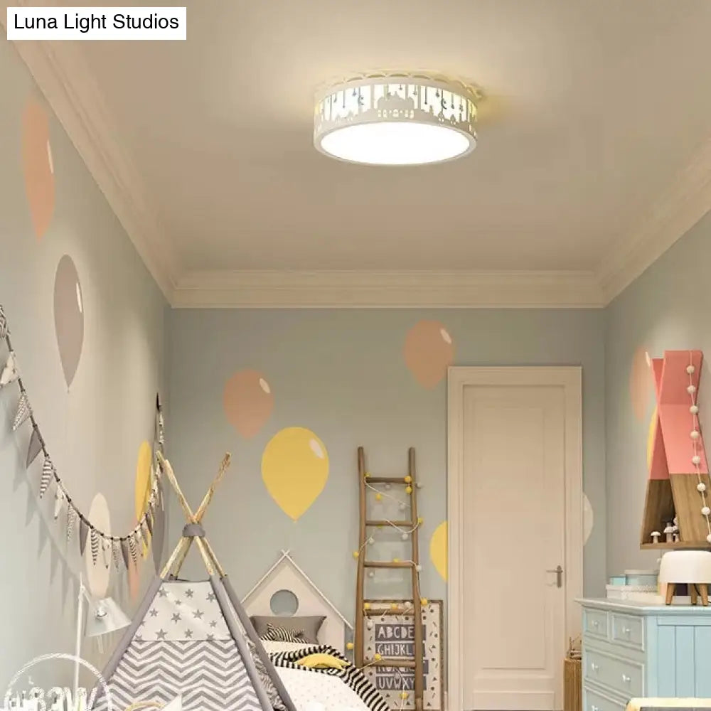 ديكوربايتس™ ديكوربايتس™ مصباح سقف معدني مدمج على شكل قلعة - مصباح على الطراز الحديث لغرفة نوم الأطفال