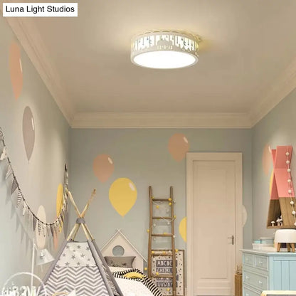 ديكوربايتس™ ديكوربايتس™ مصباح سقف معدني مدمج على شكل قلعة - مصباح على الطراز الحديث لغرفة نوم الأطفال