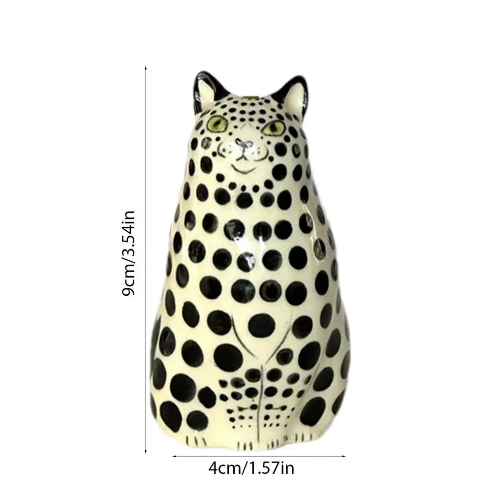 Cat Polka Dot Resin Flower Bud Vase