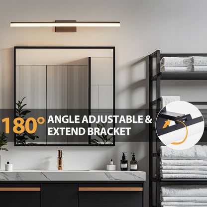 39 Inch Modern LED Bathroom Vanity Light -Sleek Black Metal Wall Light For Mirror, Dressing Room Or Sink Area