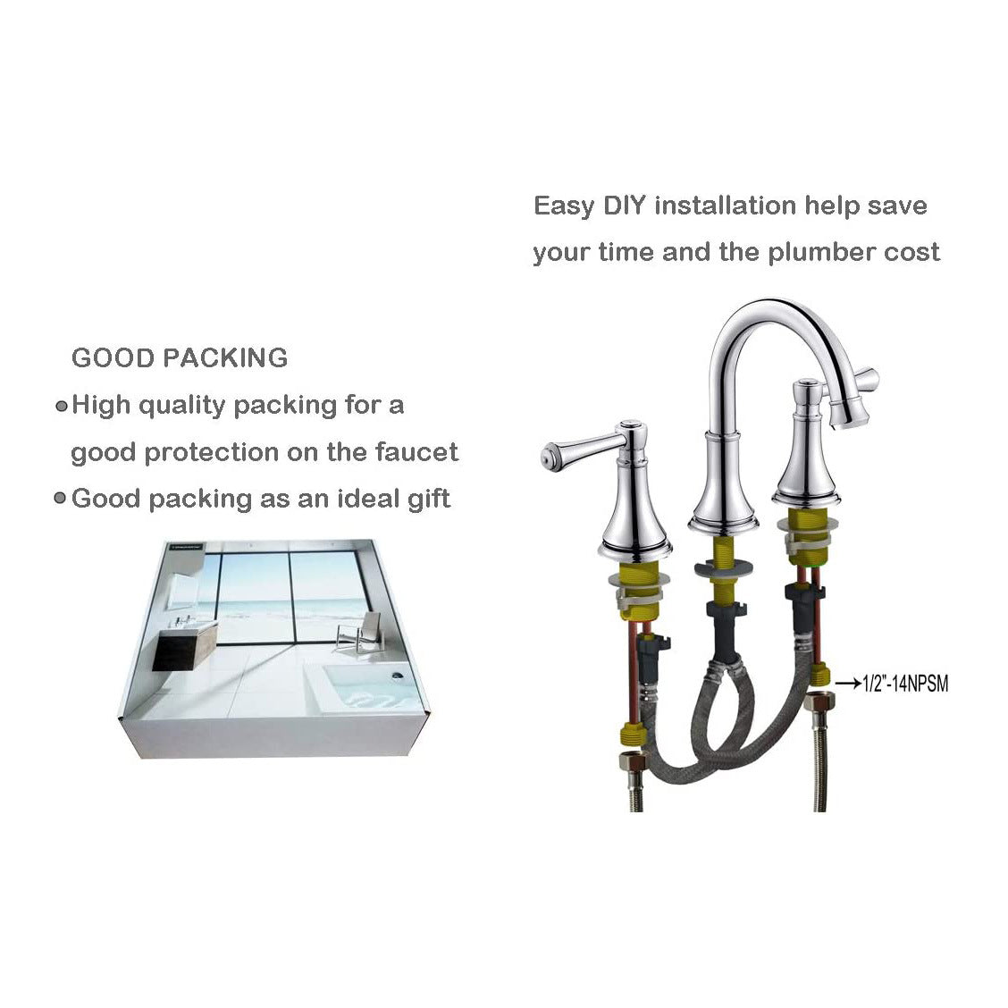Chrome Modern Faucet Set