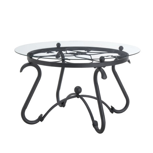 Black Glass Coffee Table Set