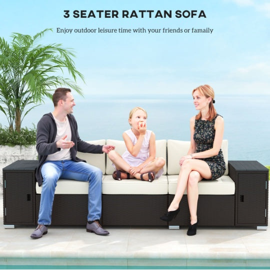 Grey Woven Outdoor Sofa