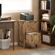 Rustic Brown File Cabinet