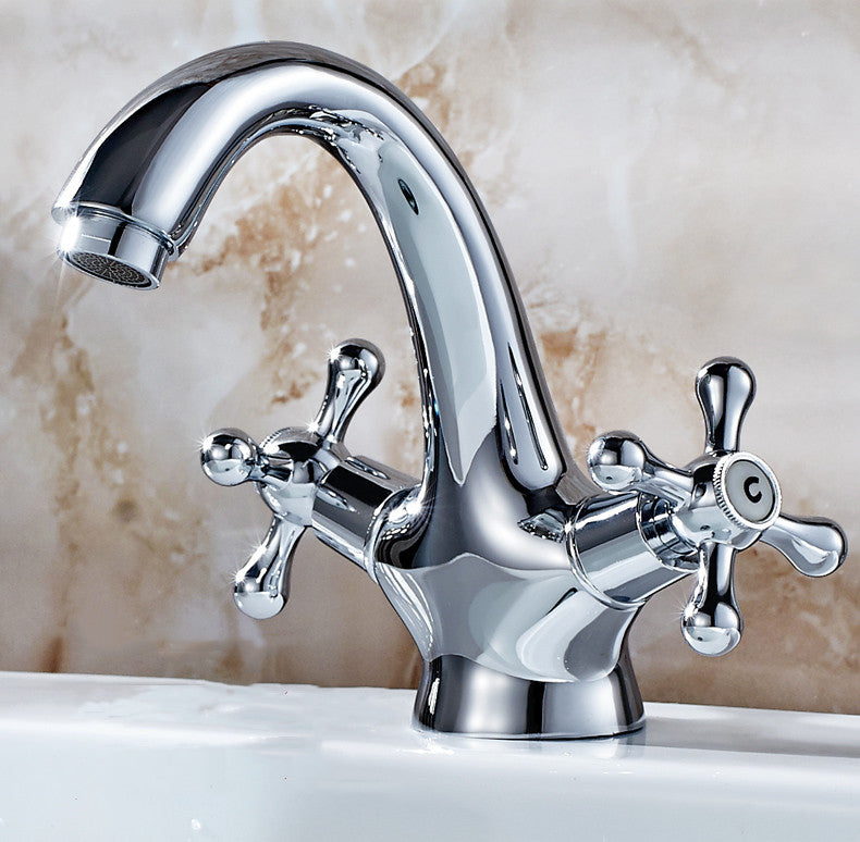 Antique Brass Washbasin Faucet