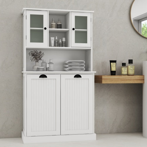 White MDF Laundry Cabinet