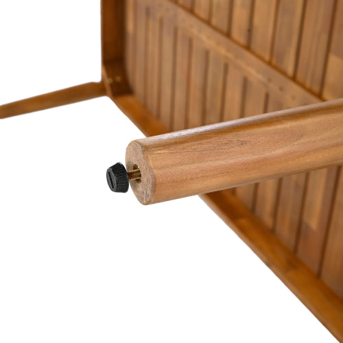 Mesa de Comedor de Madera de Acacia para 6 Personas, Mesa Exterior, Muebles de Estilo Granja para Terraza, Jardín, Patio Trasero, Teca con Capacidad de Peso de 180 Libras 63L