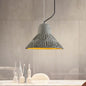 Cement Hanging Light Pendant in Grey - 1 Bulb, 8"/12" Width - Ideal for Restaurants