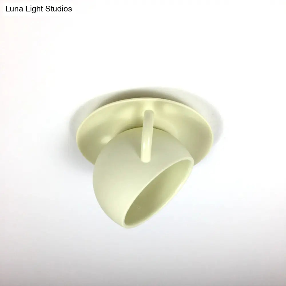 Lámpara de techo empotrada DecorBites™ con forma de taza de café de cerámica - Luz LED giratoria en blanco/gris/azul